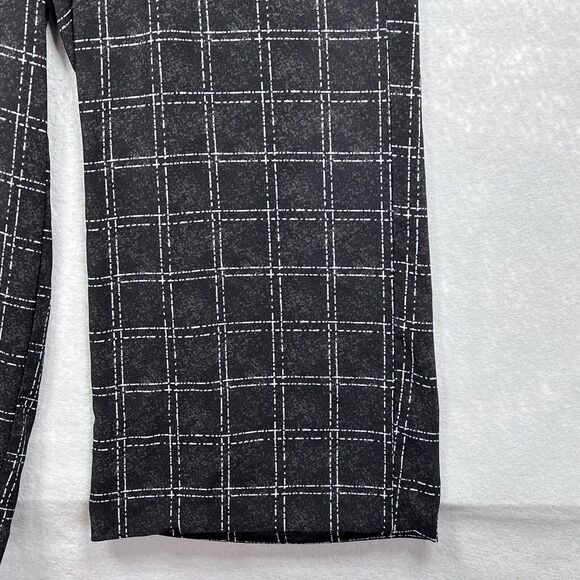 Torrid Pants Womens Size 18 Black White Plaid Flat Wide Crepe Ink Dot Pockets - Picture 4 of 10